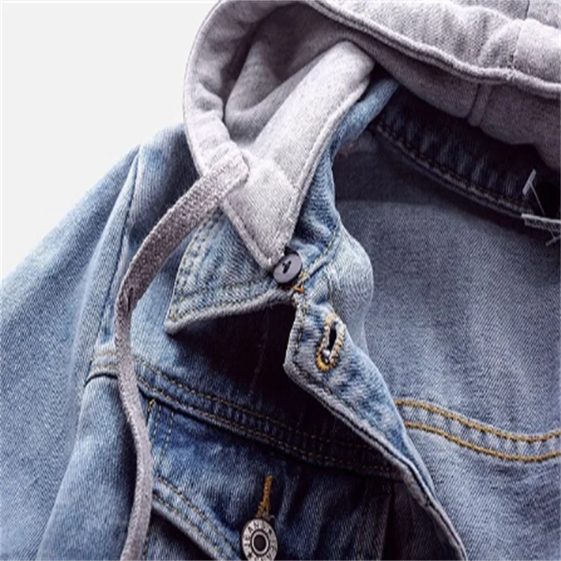 Trendy Denim Jack met Capuchon