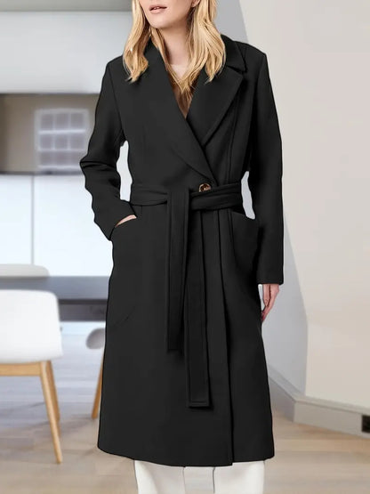 Sophie - Luxe Lange Winterjas met Elegante Pasvorm