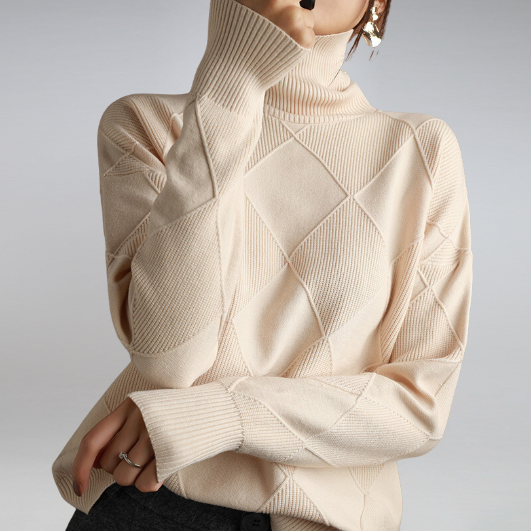 Fiona - Luxe Kasjmier Coltrui met Hoge Col
