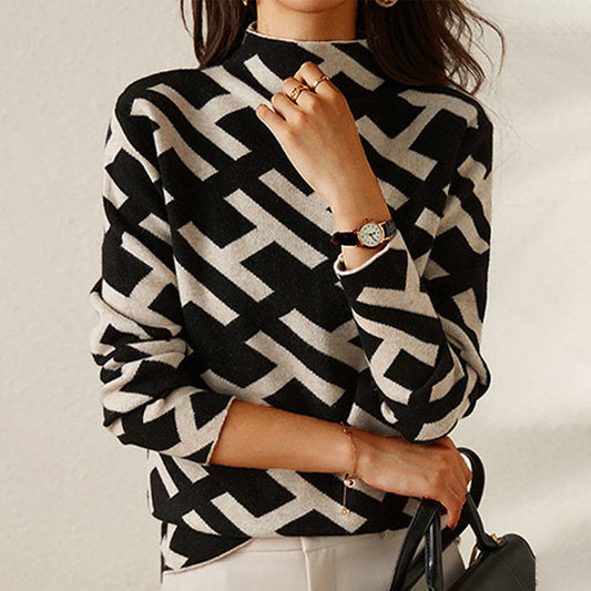 Luna - Trendy Geometrische Trui