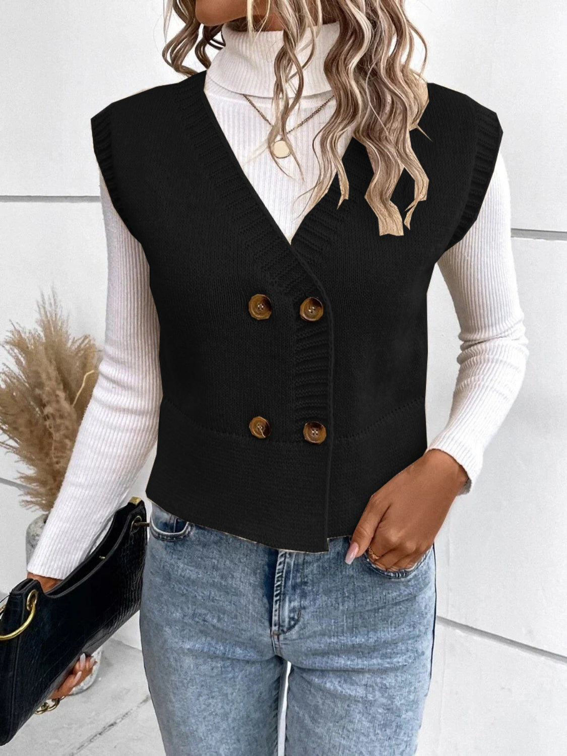 Sophie - Elegante V-hals Cardigan met Knoopsluiting