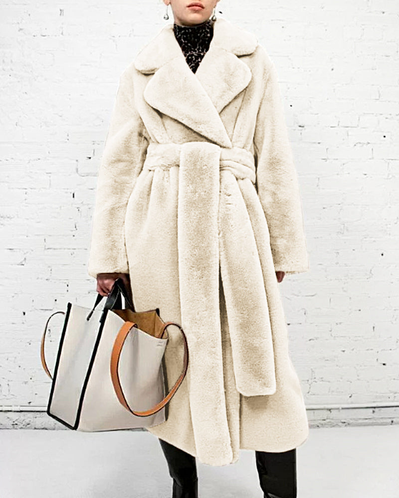 Livia - Lange Teddy Winterjas met Ruime Pasvorm