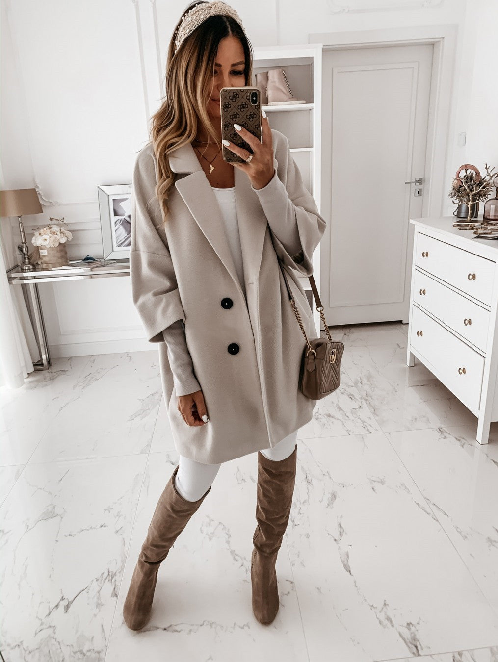 Elegante Herfstjas met Casual Chic uitstraling