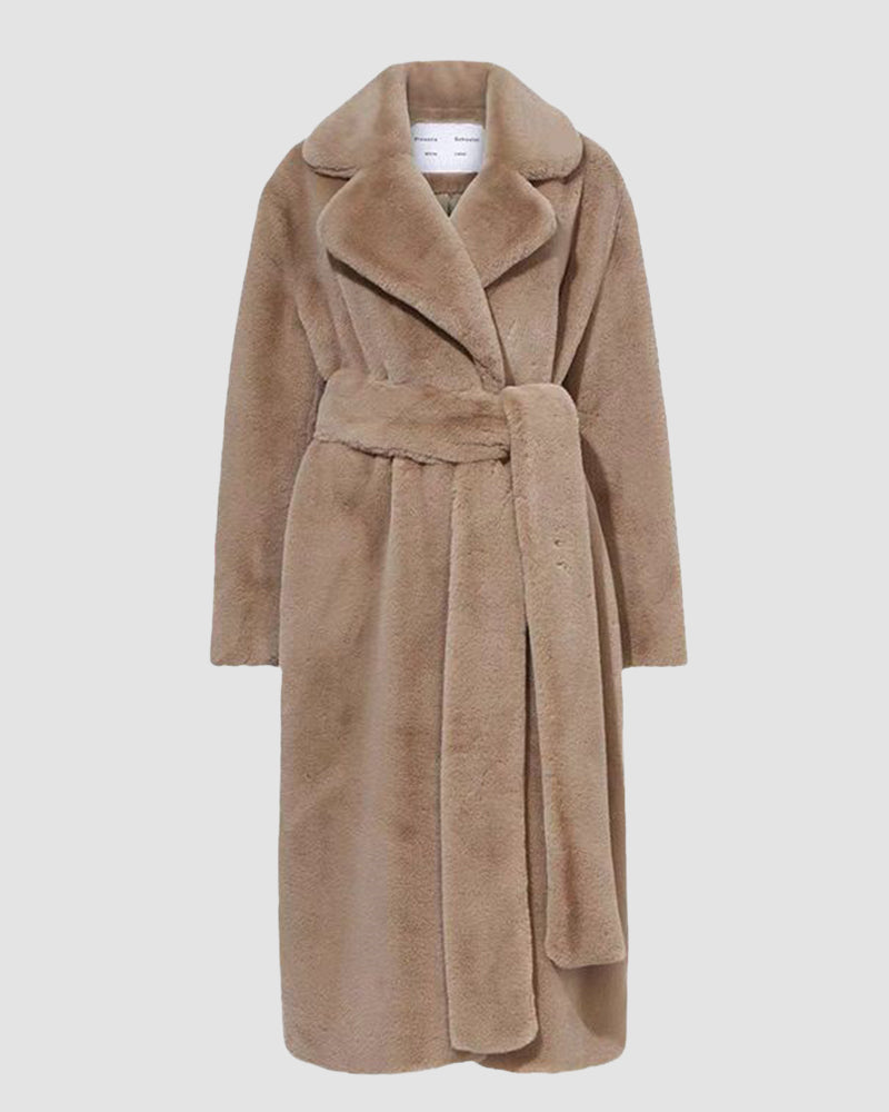 Livia - Lange Teddy Winterjas met Ruime Pasvorm