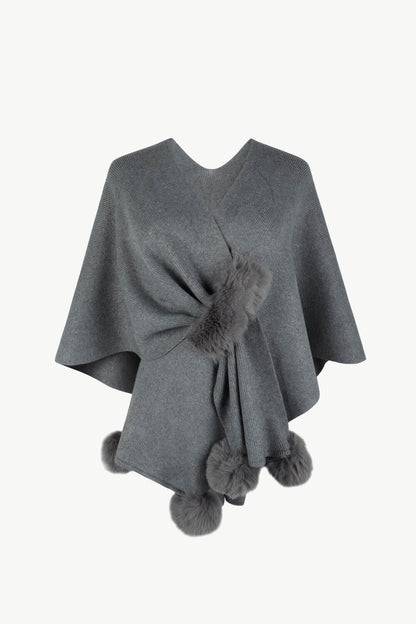 Sophie - Elegante Poncho met Franje