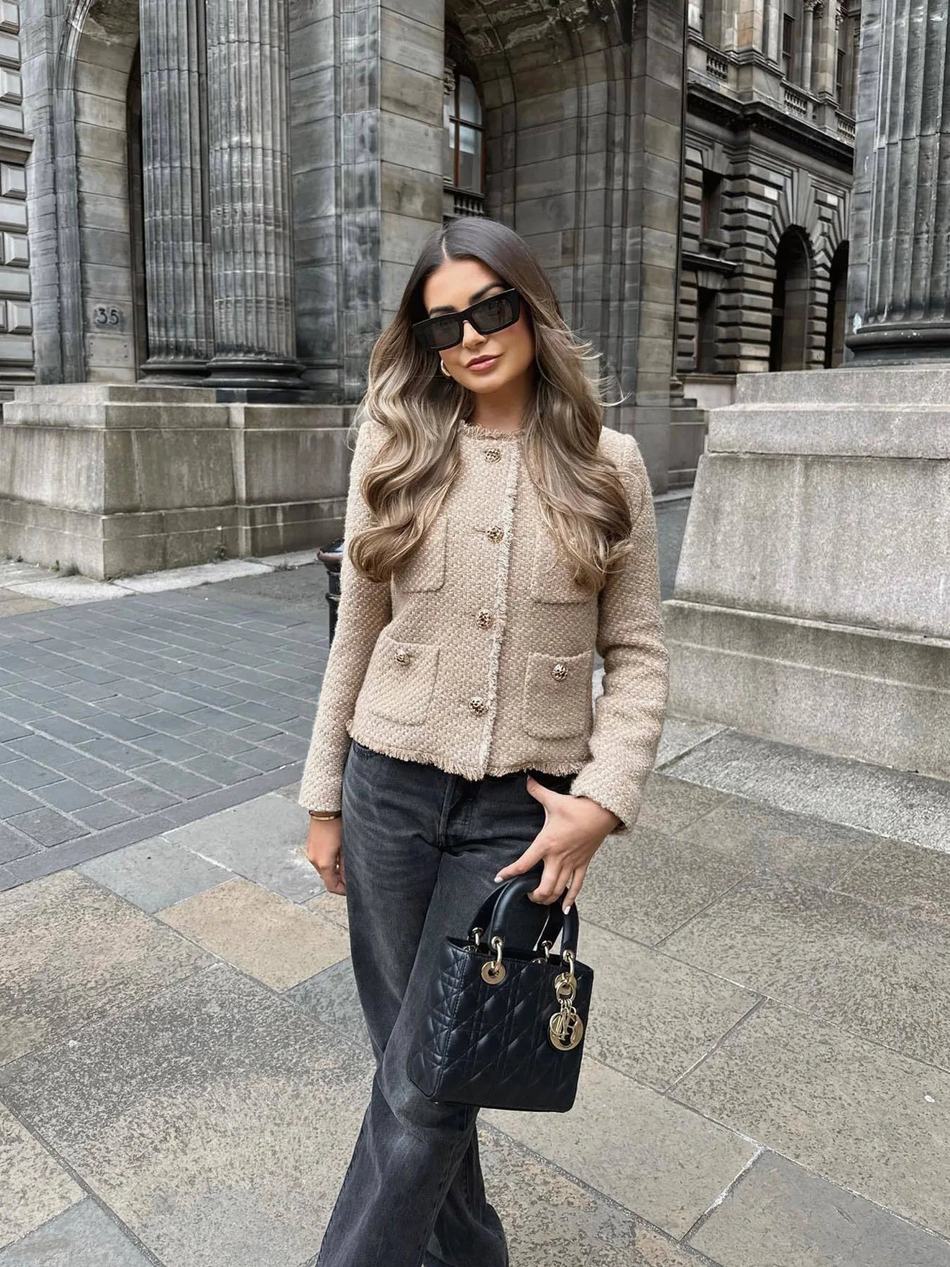 Nina - Elegant Tweed Jasje