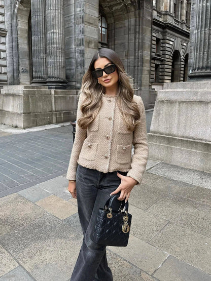 Nina - Elegant Tweed Jasje