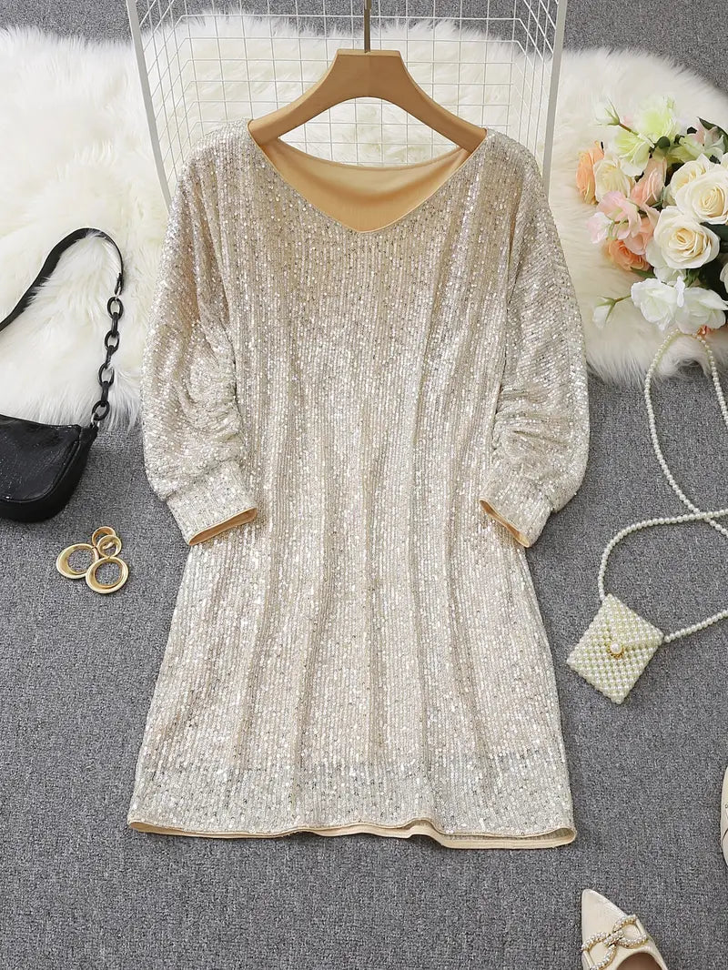 Ella - Glamoureuze Glitter Jurk