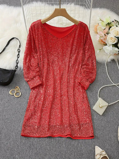 Ella - Glamoureuze Glitter Jurk