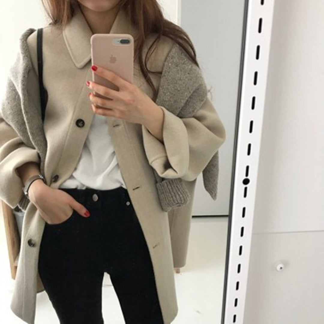 Stijlvolle Casual Warme Trenchcoat
