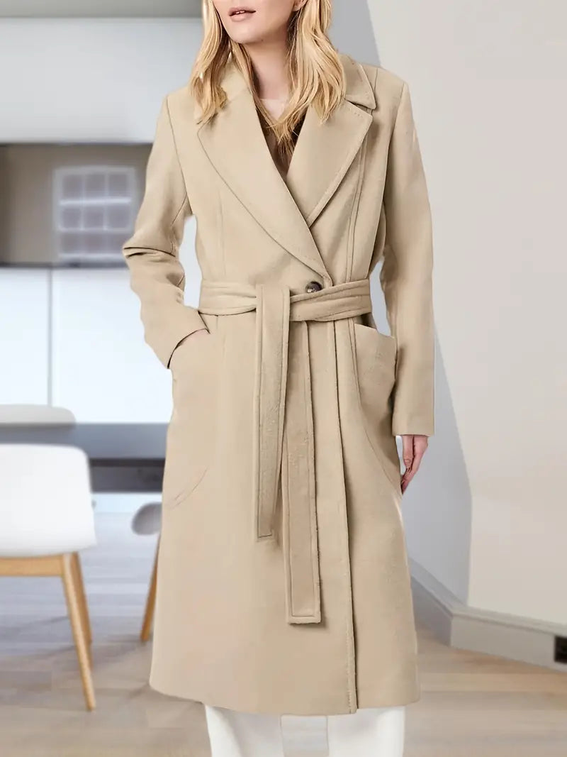 Sophie - Luxe Lange Winterjas met Elegante Pasvorm