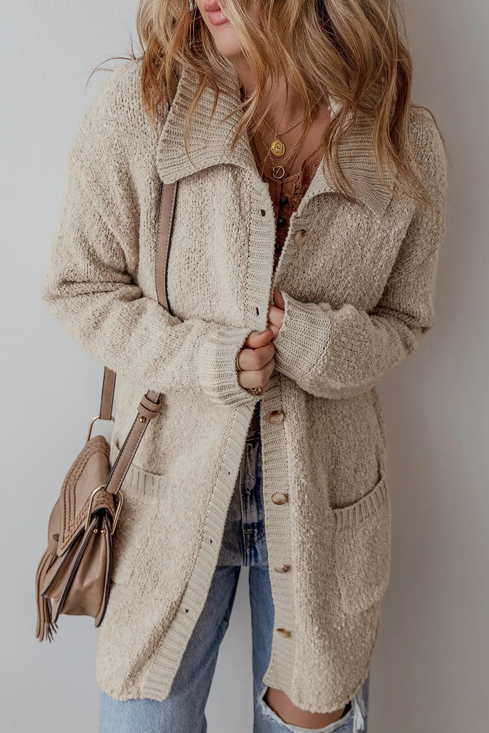Sophie - Stijlvolle Lange Mouwen Cardigan met Knoopsluiting