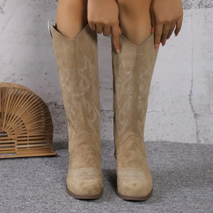 Sophie - Elegante Suède Cowboy Laarzen