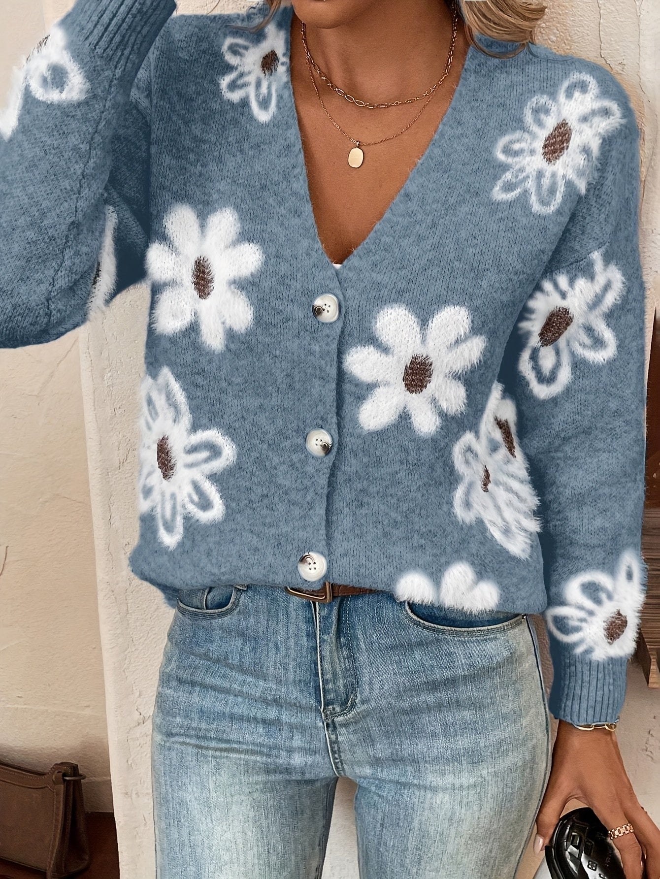 Lina - Elegant Vest met Bloemenprint