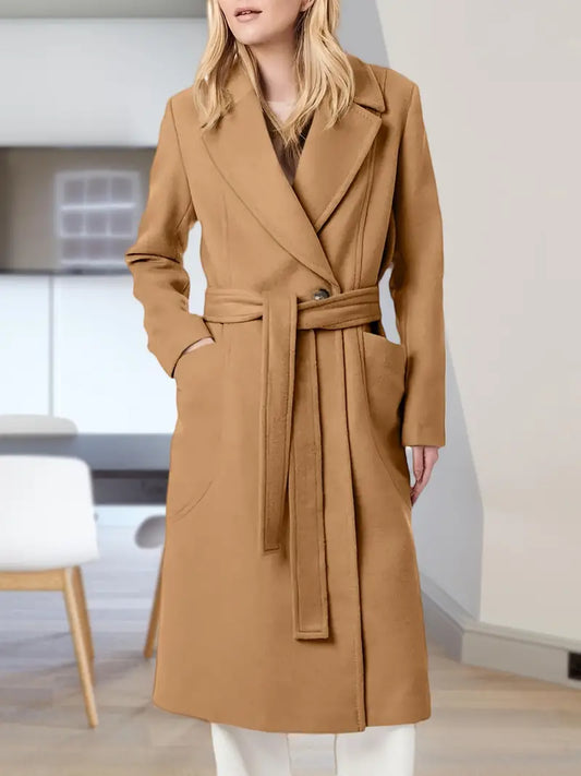 Sophie - Luxe Lange Winterjas met Elegante Pasvorm