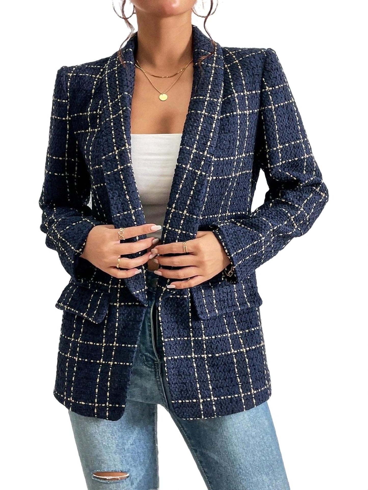 Lana - Elegante Geruite Blazer