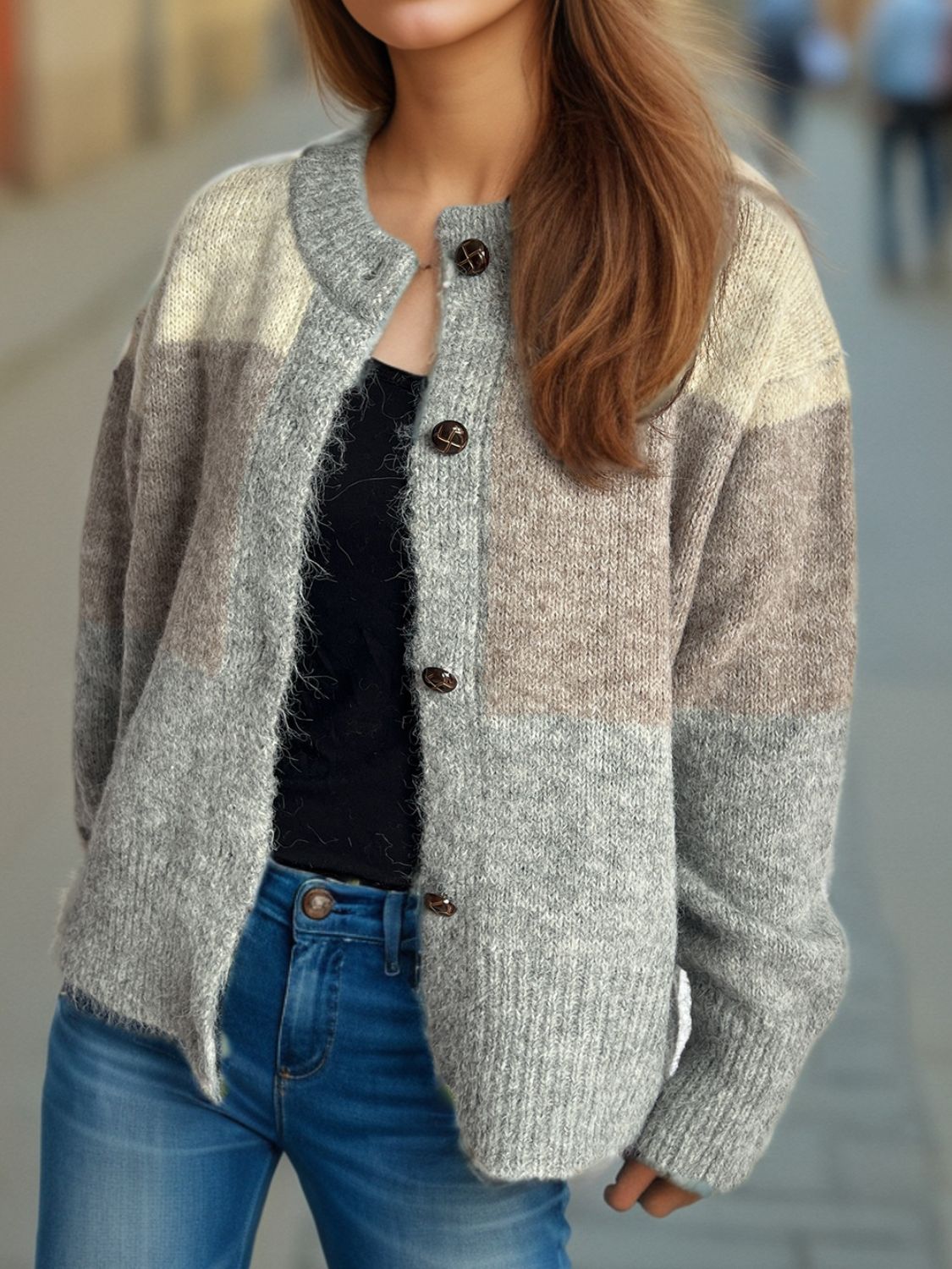 Sophie - Comfortabel Casual Vest met Knoopsluiting