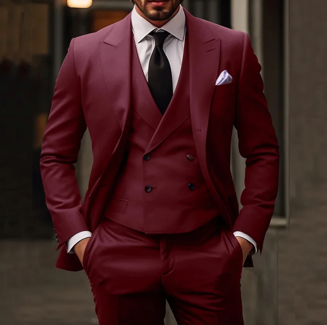 Stijlvol 3-delig Herenpak met Blazer, Gilet en Pantalon