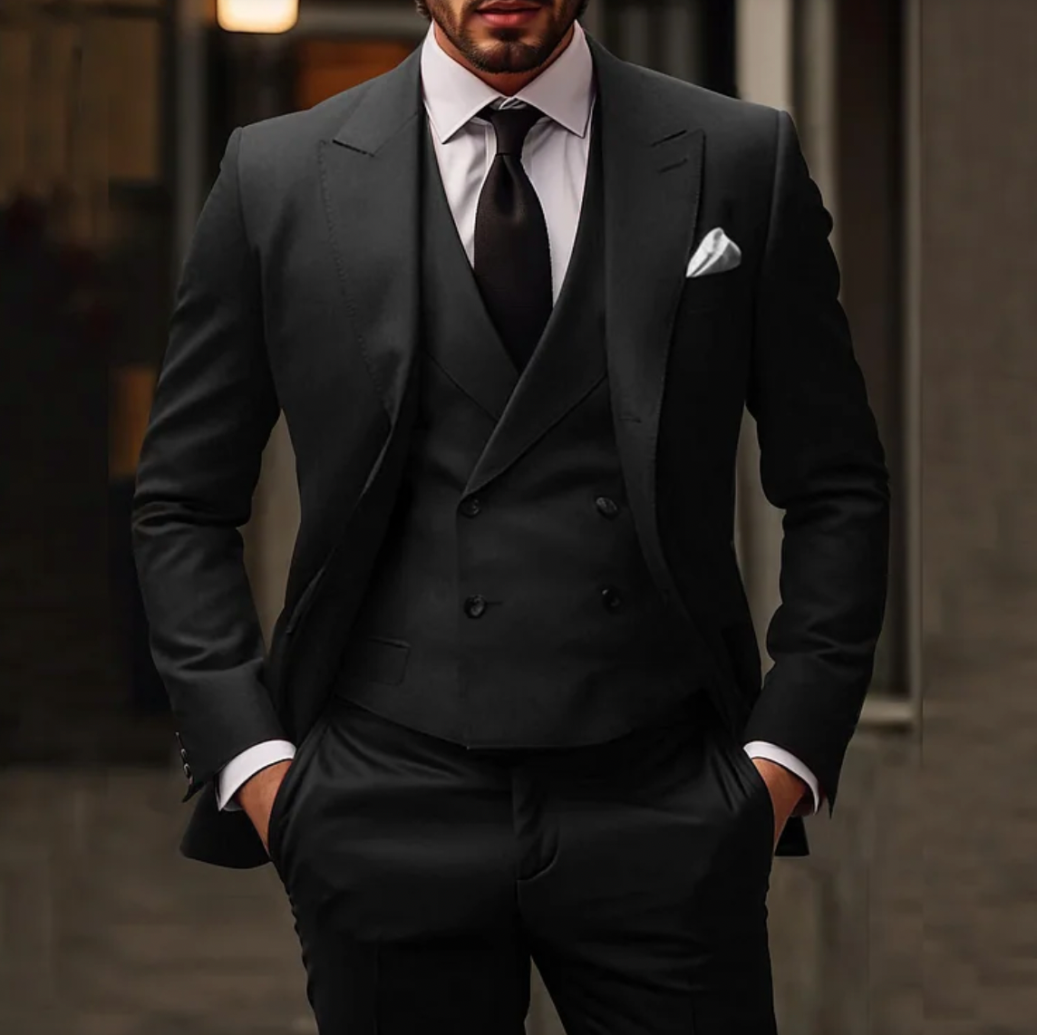 Stijlvol 3-delig Herenpak met Blazer, Gilet en Pantalon