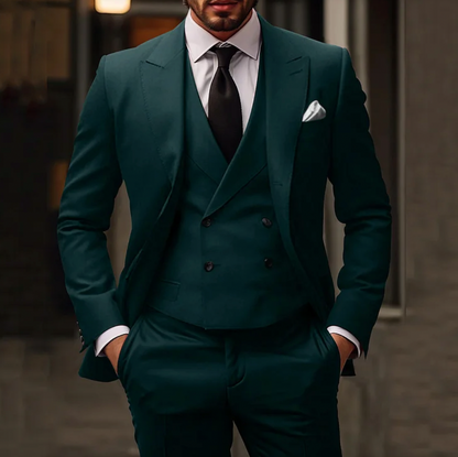 Stijlvol 3-delig Herenpak met Blazer, Gilet en Pantalon
