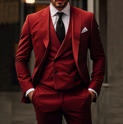 Stijlvol 3-delig Herenpak met Blazer, Gilet en Pantalon