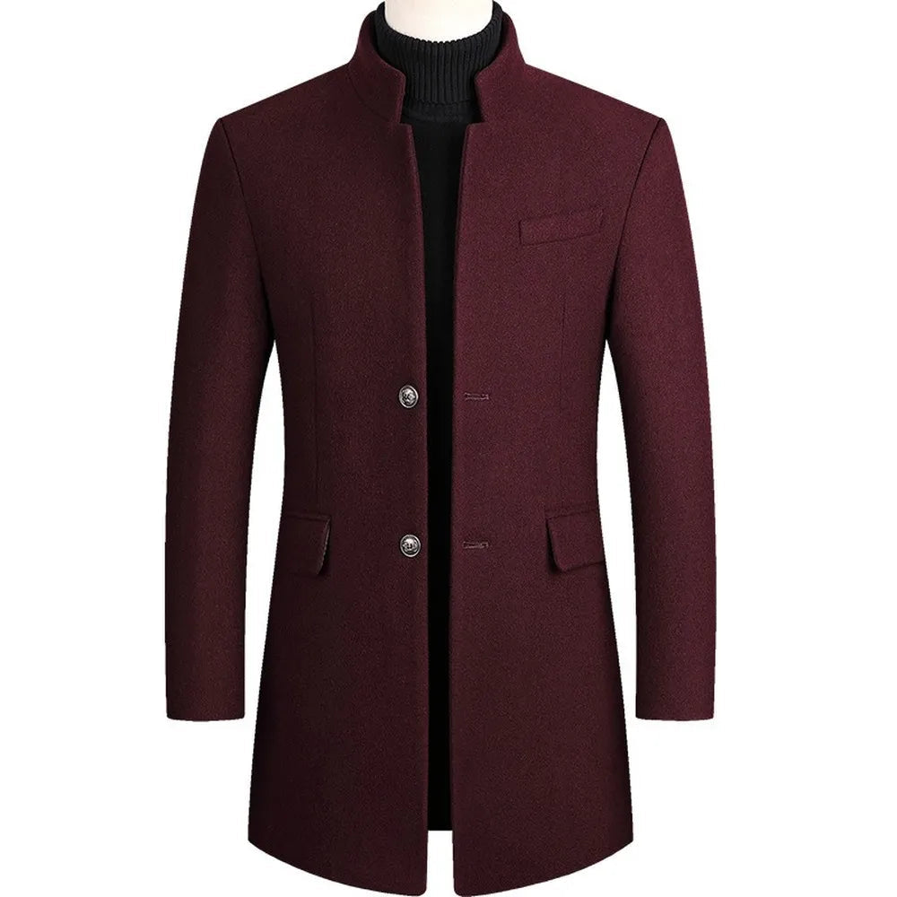 Elegante Formele Jas Met Staande Kraag