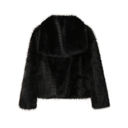 Elena - Luxe Kunstpelzmantel met Tijdloze Silhouette