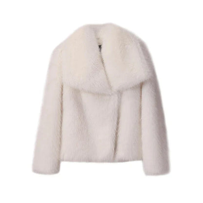 Elena - Luxe Kunstpelzmantel met Tijdloze Silhouette