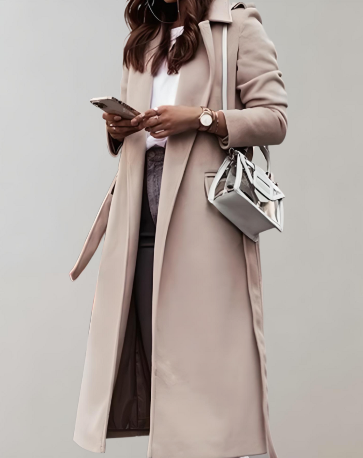 Stijlvolle Oversized Jas met Ceintuur