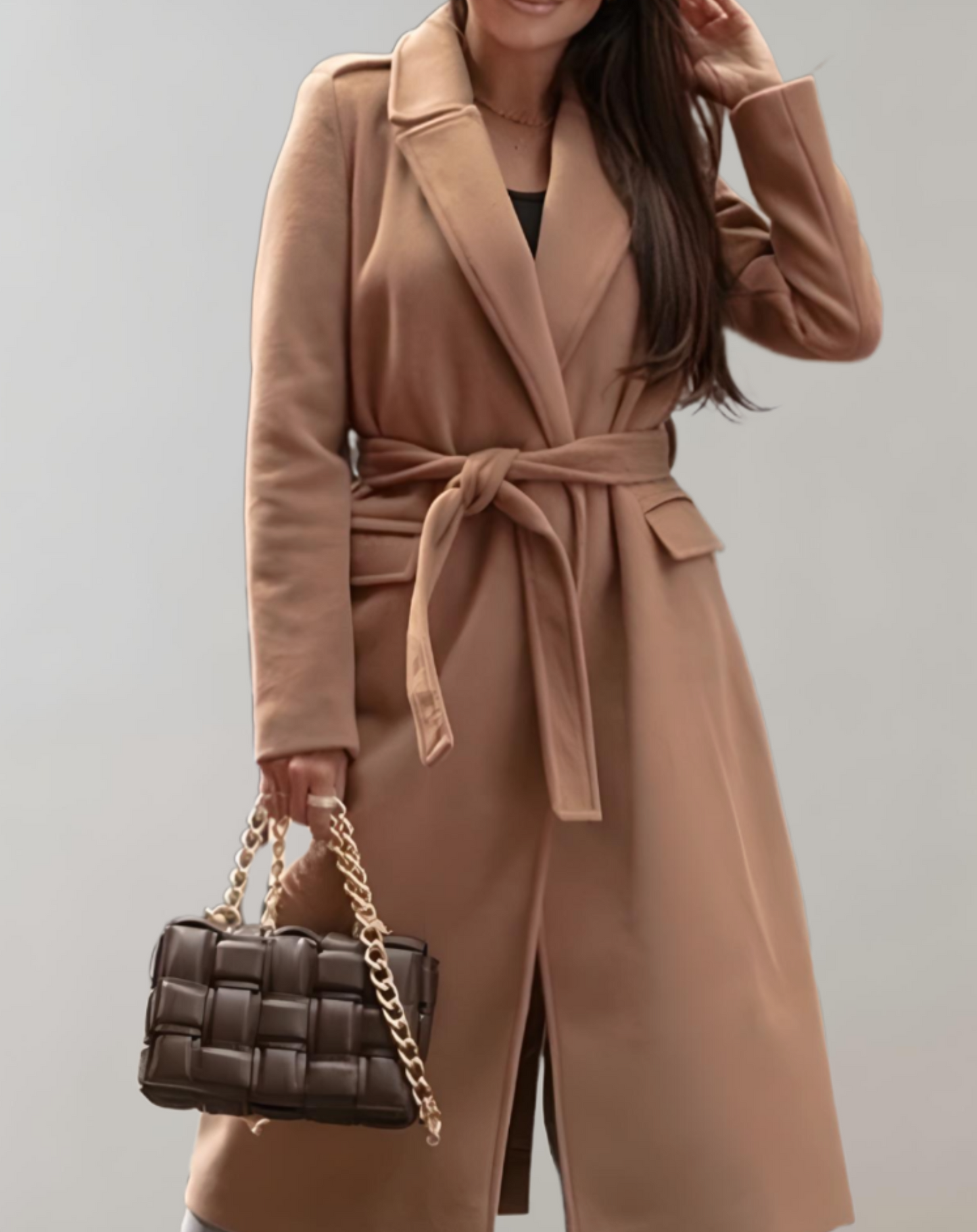 Stijlvolle Oversized Jas met Ceintuur