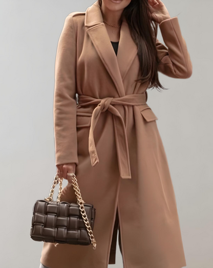 Stijlvolle Oversized Jas met Ceintuur