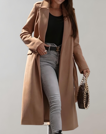 Stijlvolle Oversized Jas met Ceintuur