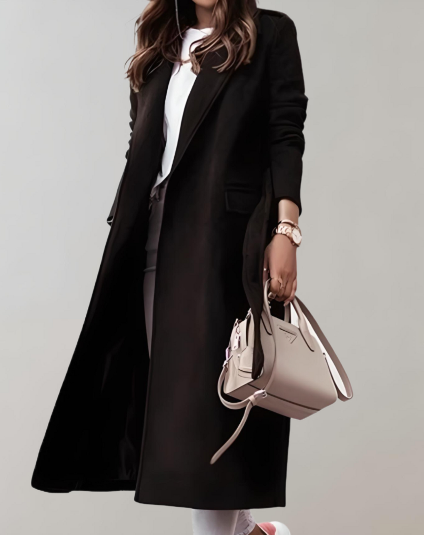 Stijlvolle Oversized Jas met Ceintuur