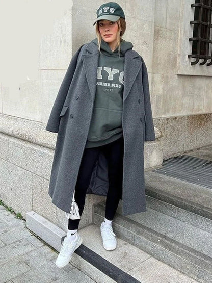 Livia - Tijdloze Wollen Trenchcoat