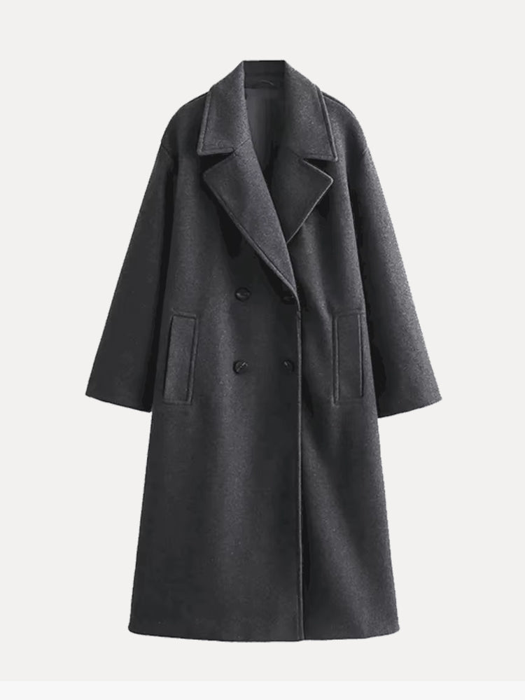Livia - Tijdloze Wollen Trenchcoat