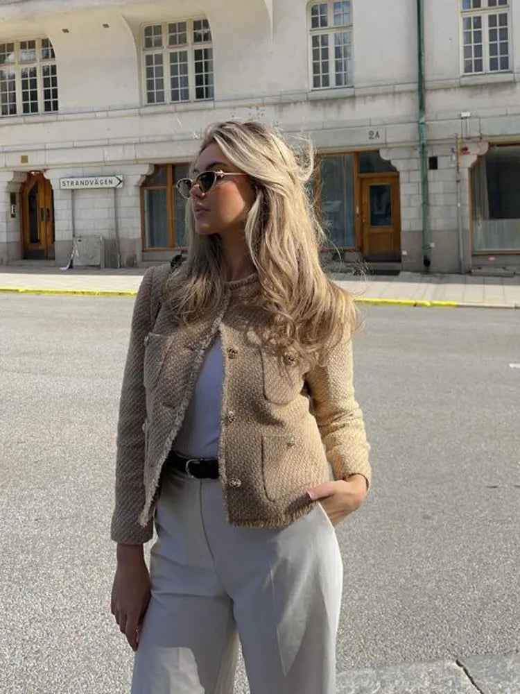Nina - Elegant Tweed Jasje