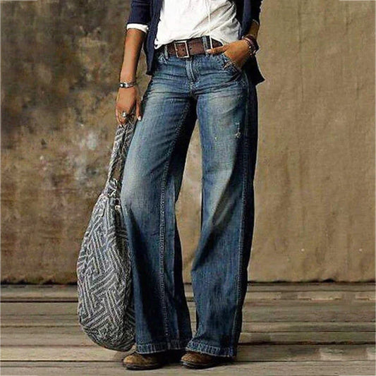Modieuze Wijde Pijpen Jeans
