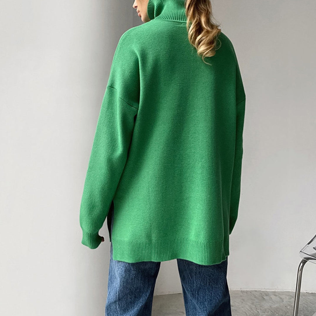 Eva - Comfortabele Losse Trui met Hoge Hals
