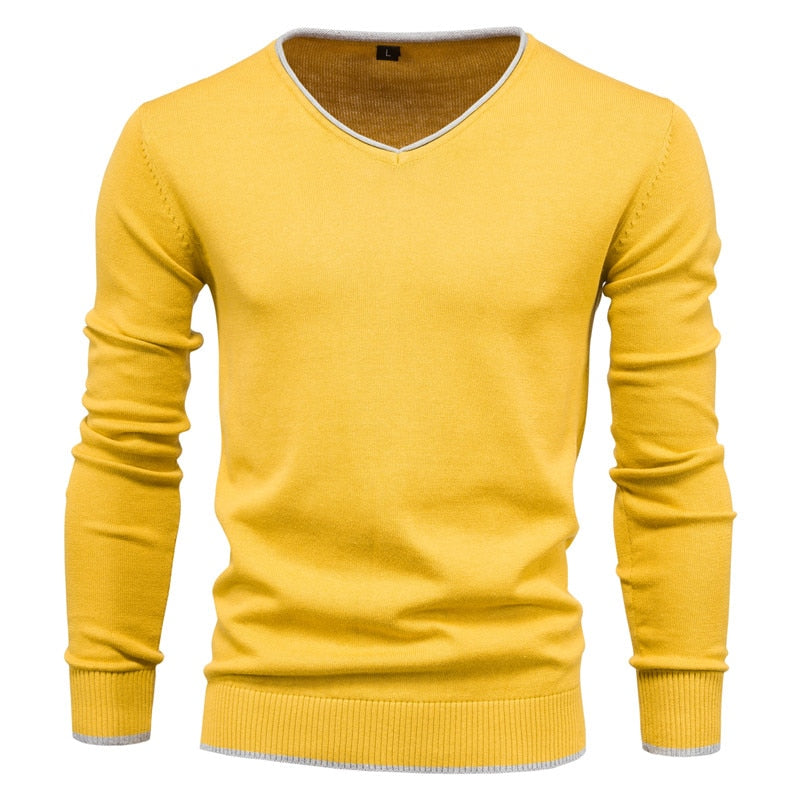 Slim Fit V-Neck Trui voor een Stijlvolle Look