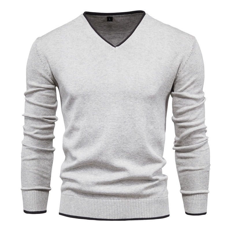 Slim Fit V-Neck Trui voor een Stijlvolle Look
