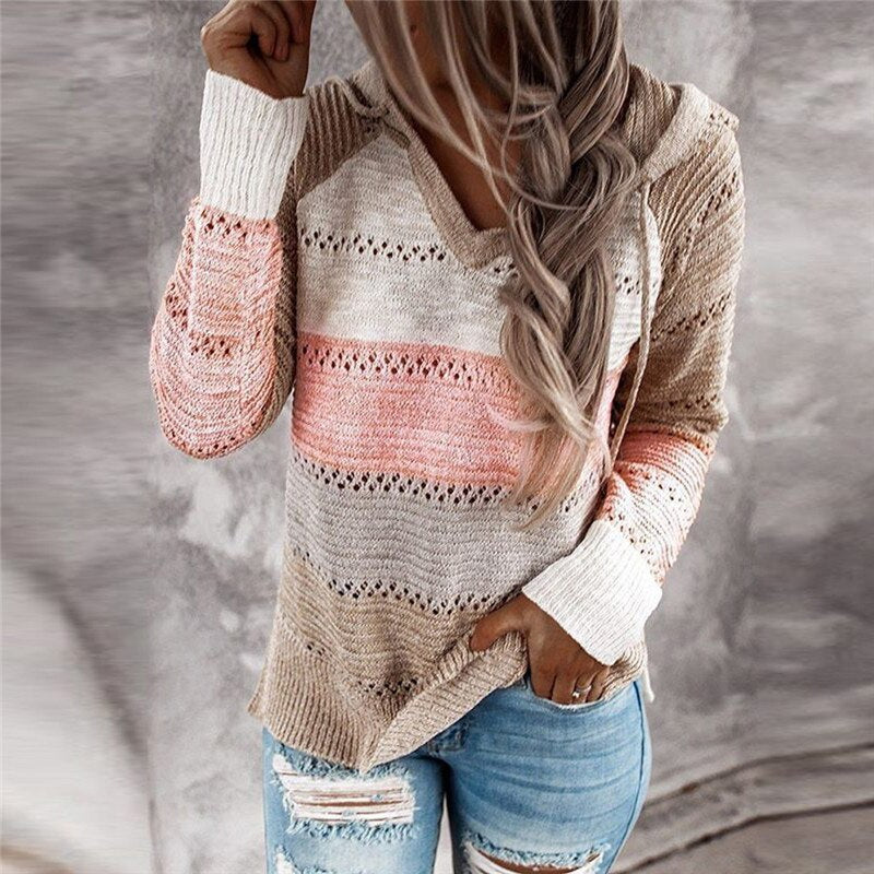 Comfortabele Patchwork Hoodie Sweater