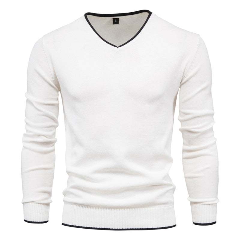 Slim Fit V-Neck Trui voor een Stijlvolle Look