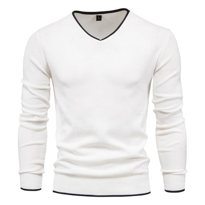 Slim Fit V-Neck Trui voor een Stijlvolle Look