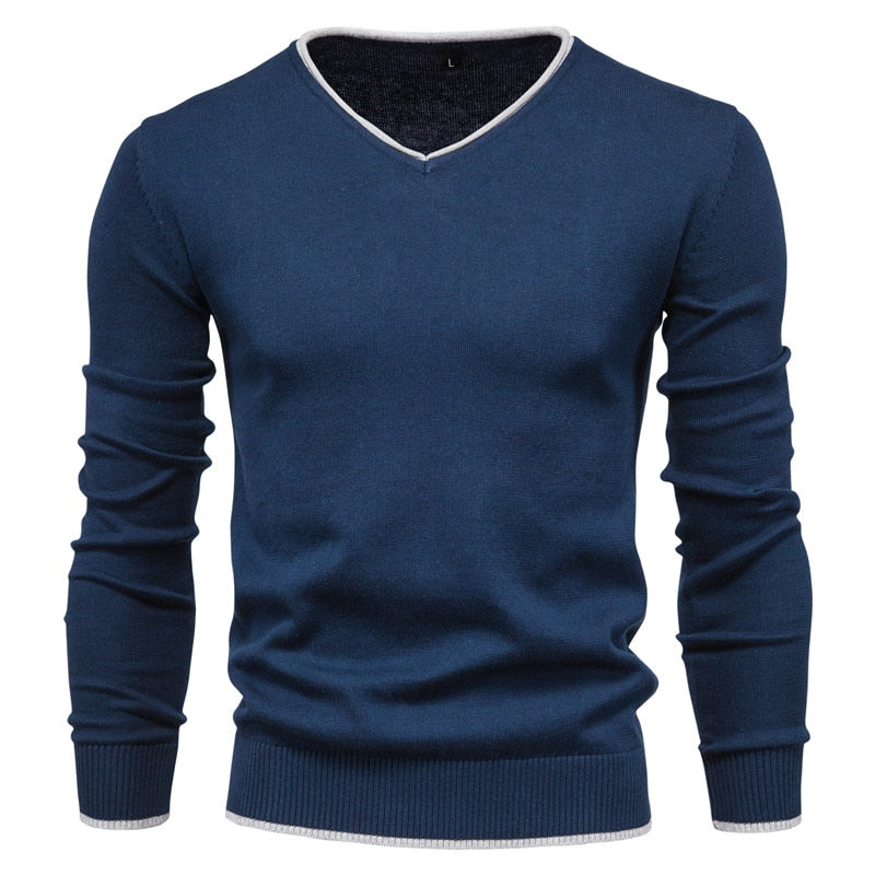 Slim Fit V-Neck Trui voor een Stijlvolle Look