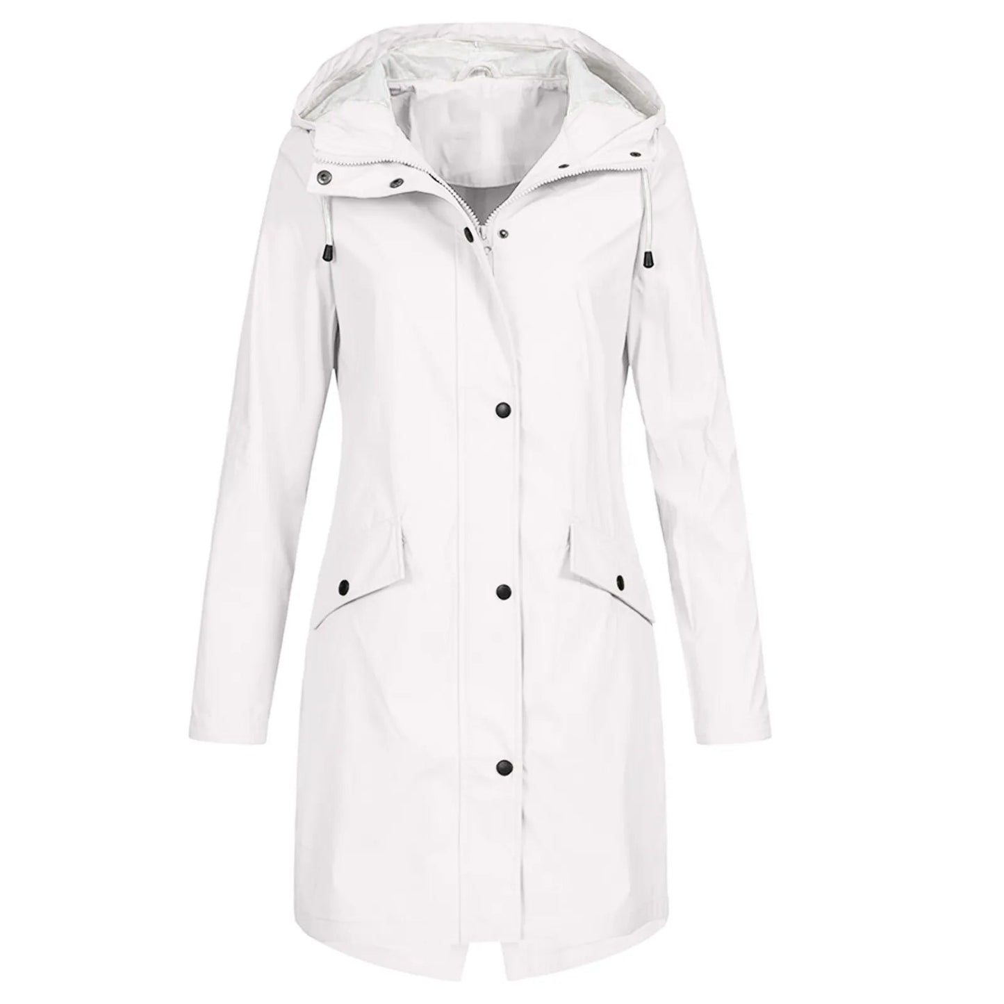 Lotte - Lange Waterdichte Regenjas met Capuchon