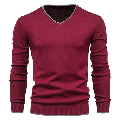 Slim Fit V-Neck Trui voor een Stijlvolle Look