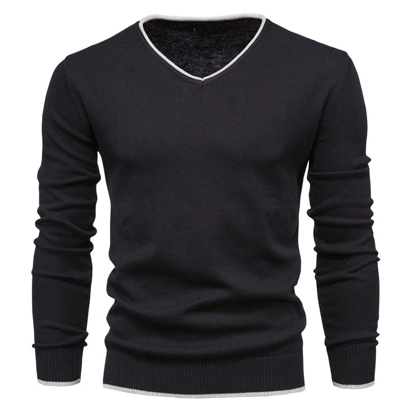 Slim Fit V-Neck Trui voor een Stijlvolle Look