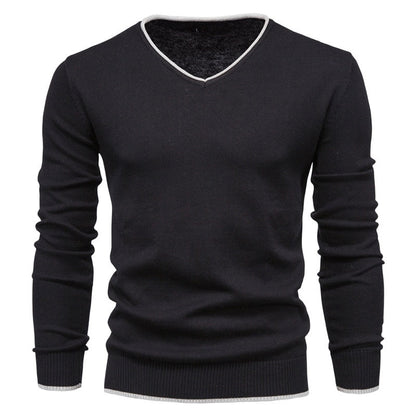 Slim Fit V-Neck Trui voor een Stijlvolle Look