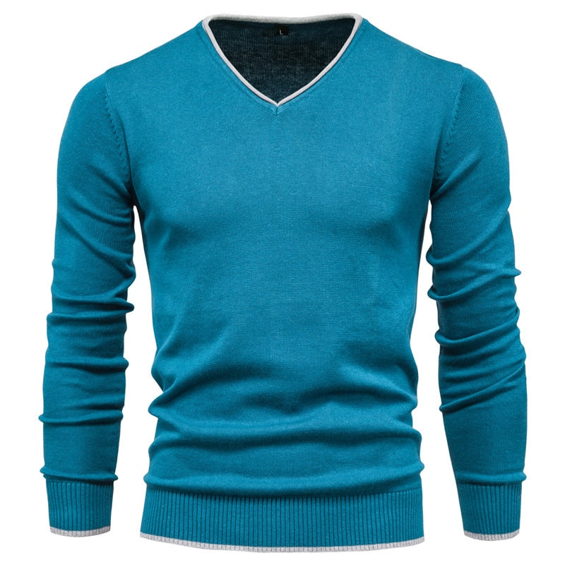 Slim Fit V-Neck Trui voor een Stijlvolle Look