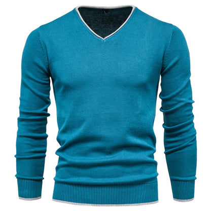 Slim Fit V-Neck Trui voor een Stijlvolle Look